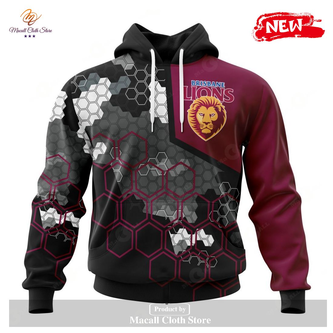 [NEW] Personalized AFL Brisbane Lions Special Motocross Concept Hoodie Sweatshirt 3D