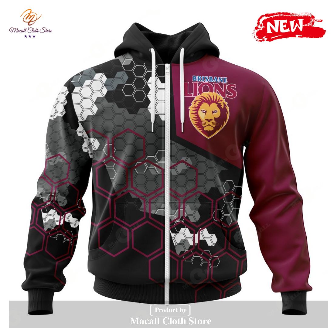 [NEW] Personalized AFL Brisbane Lions Special Motocross Concept Hoodie Sweatshirt 3D