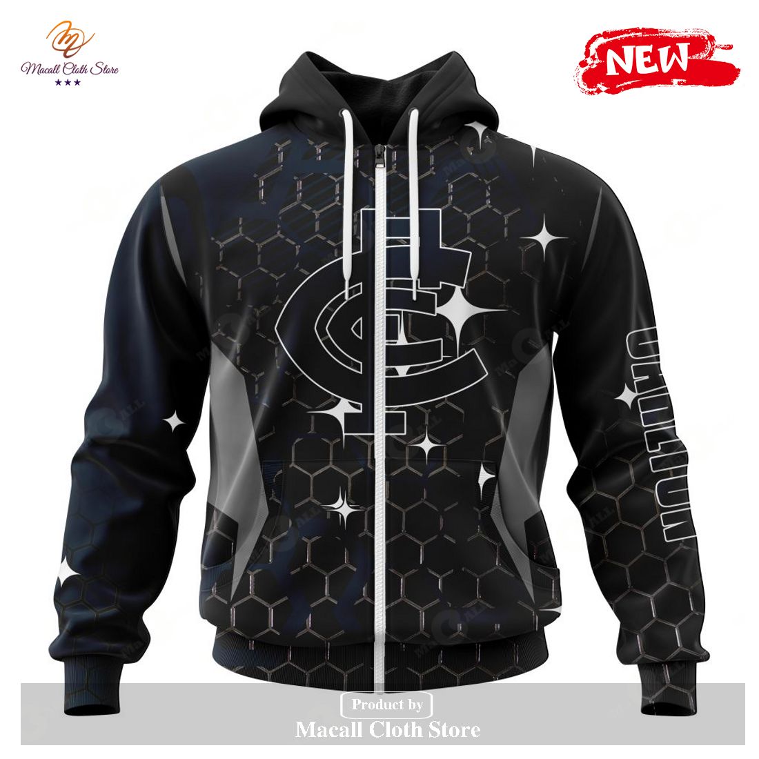 [NEW] Personalized AFL Carlton Football Club – Specialized Design With MotoCross Syle Hoodie Sweatshirt 3D