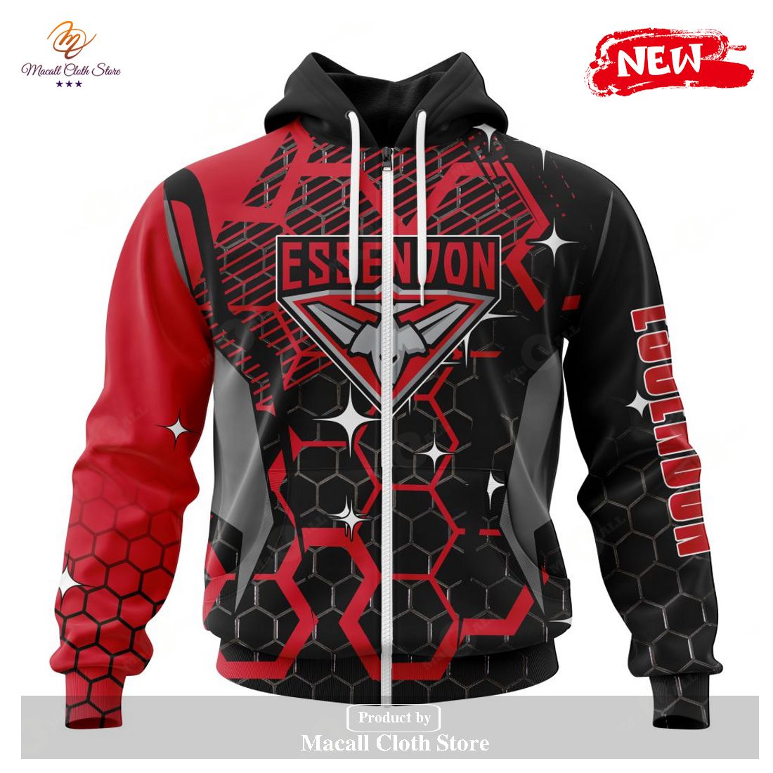 [NEW] Personalized AFL Essendon Football Club – Specialized Design With MotoCross Syle Hoodie Sweatshirt 3D