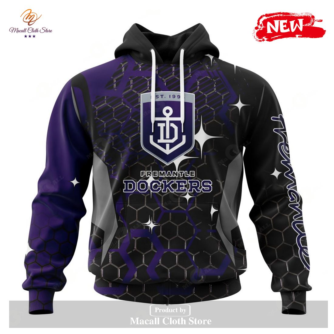 [NEW] Personalized AFL Fremantle Dockers – Specialized Design With MotoCross Syle Hoodie Sweatshirt 3D
