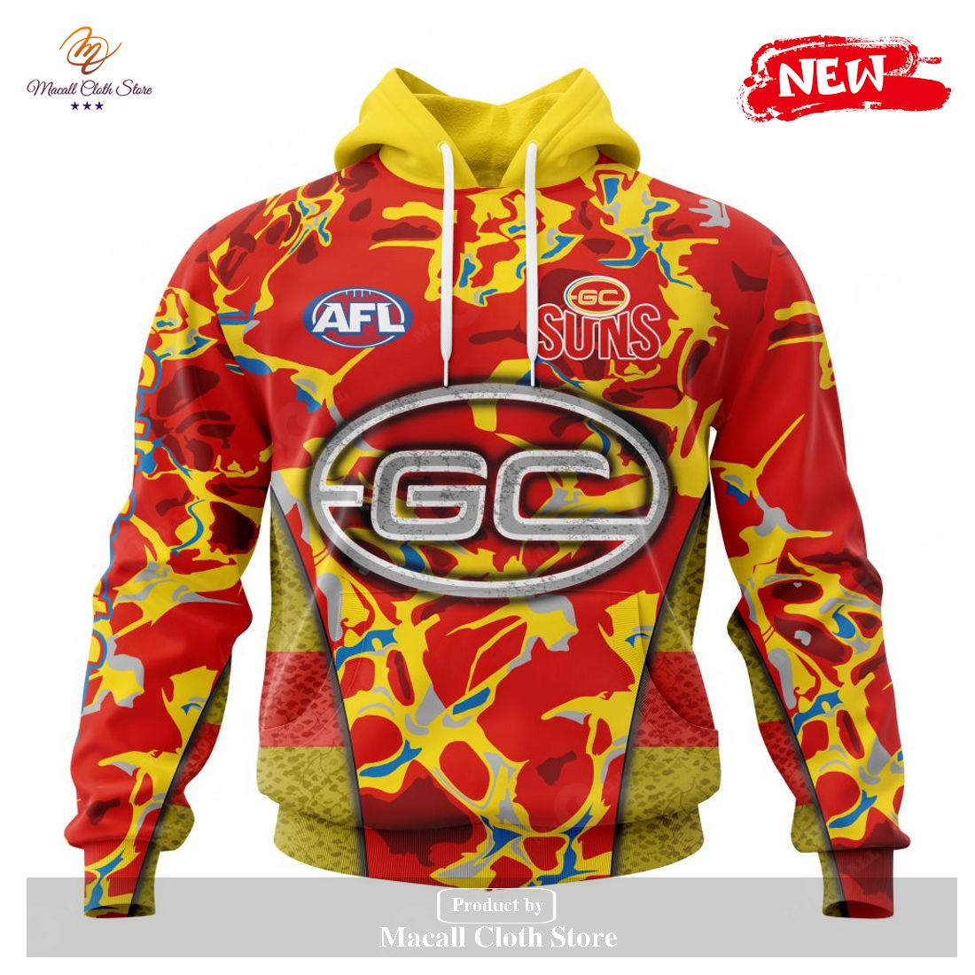 [NEW] Personalized AFL Gold Coast Football Club – Specialized Design Wih Morden Art Design Hoodie Sweatshirt 3D
