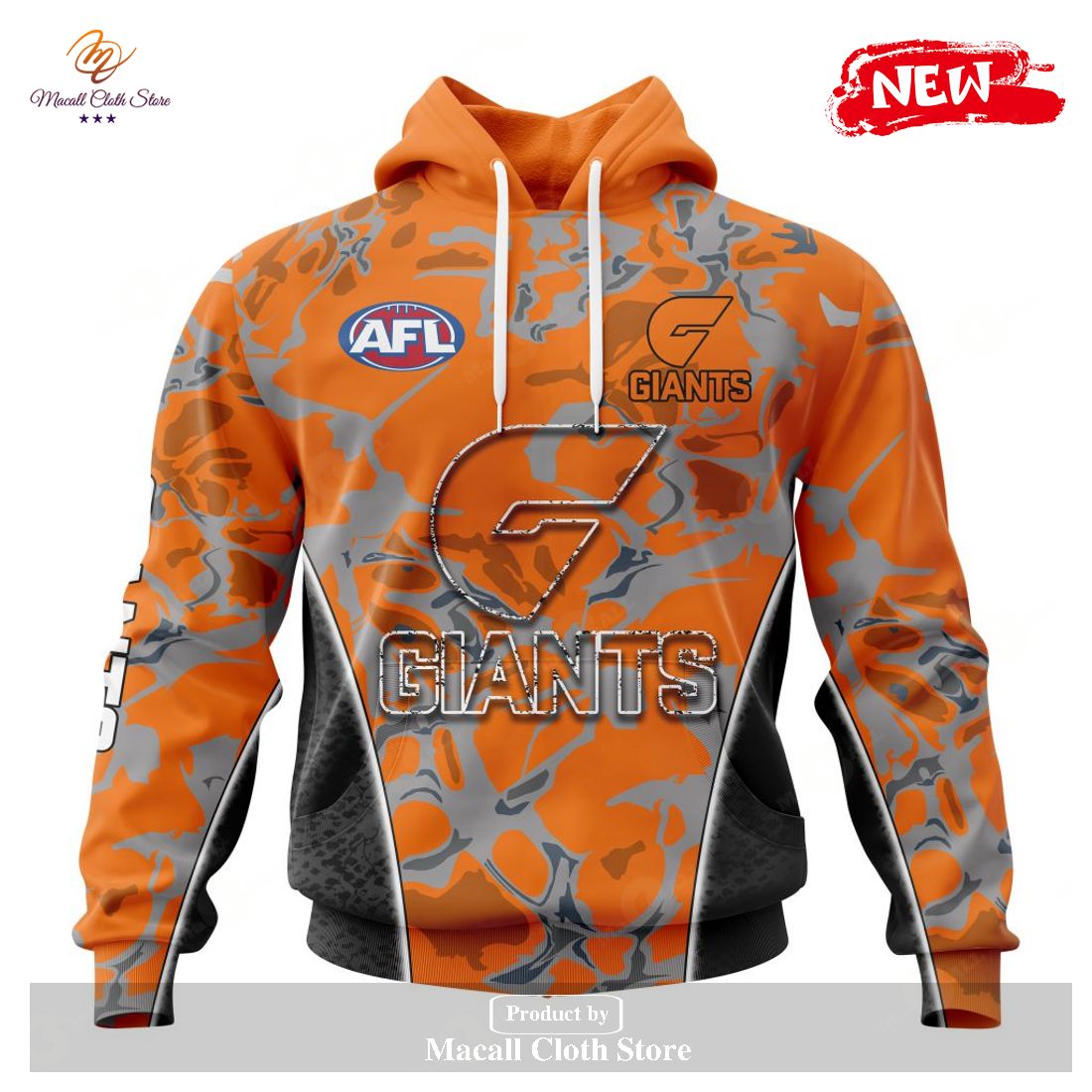 [NEW] Personalized AFL Greater Western Sydney Giants – Specialized Design Wih Morden Art Design Hoodie Sweatshirt 3D
