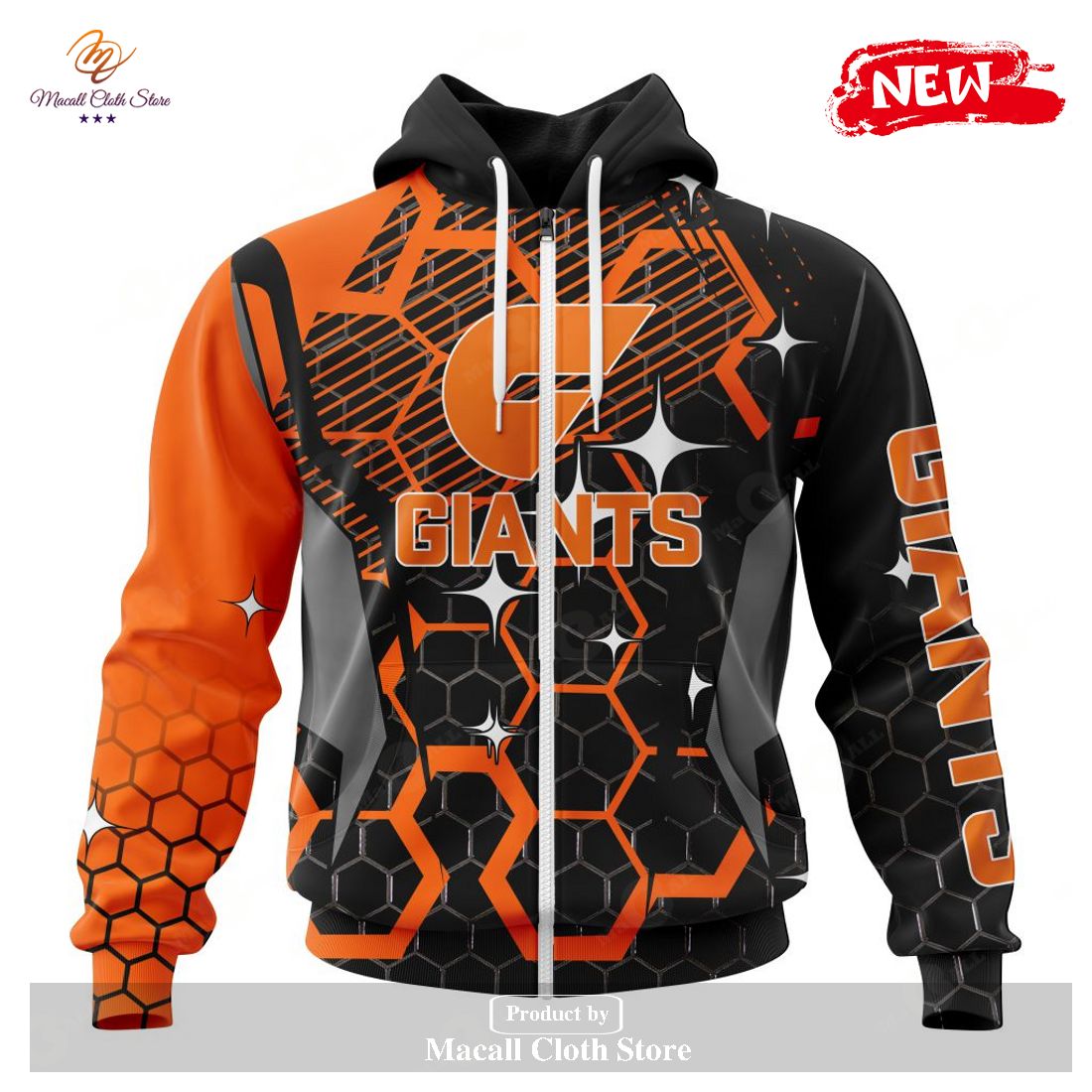 [NEW] Personalized AFL Greater Western Sydney Giants – Specialized Hot Design With MotoCross Hoodie Sweatshirt 3D
