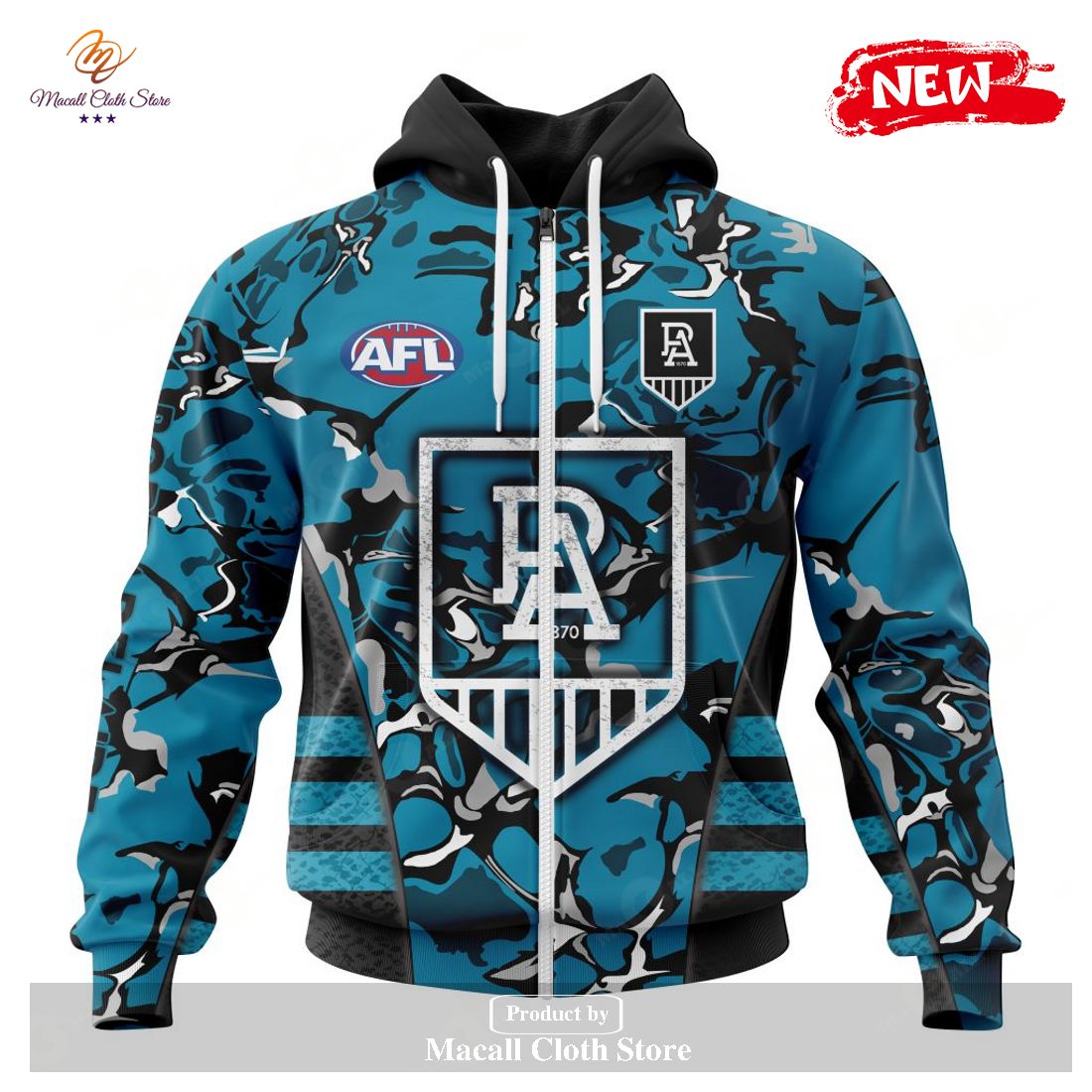 [NEW] Personalized AFL Port Adelaide – Specialized Design Wih Morden Art Design Hoodie Sweatshirt 3D