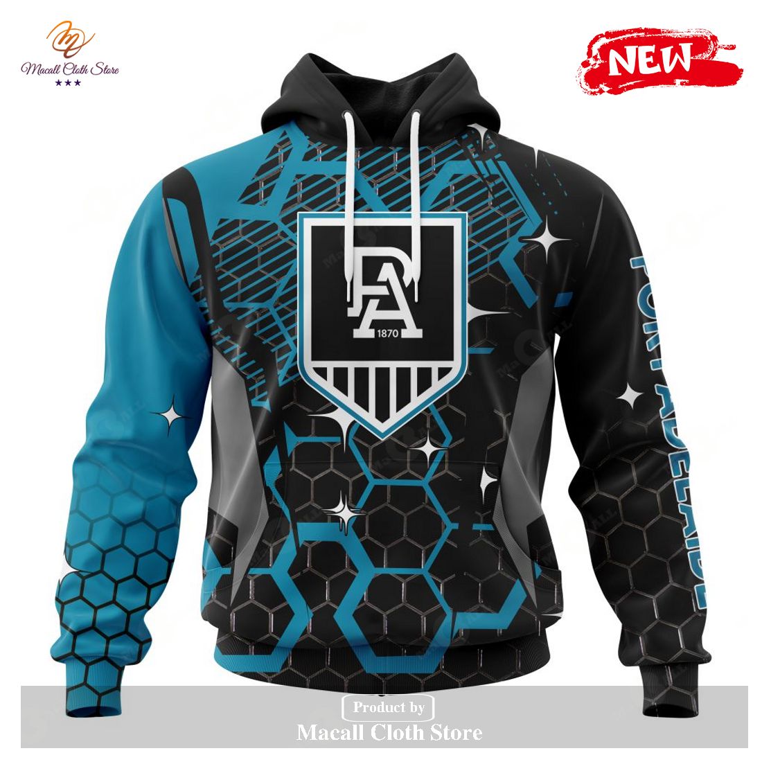 [NEW] Personalized AFL Port Adelaide – Specialized Design With MotoCross Syle Hoodie Sweatshirt 3D