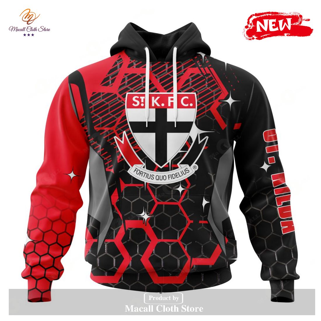 [NEW] Personalized AFL St Kilda Football Club – Specialized Design With MotoCross Syle Hoodie Sweatshirt 3D