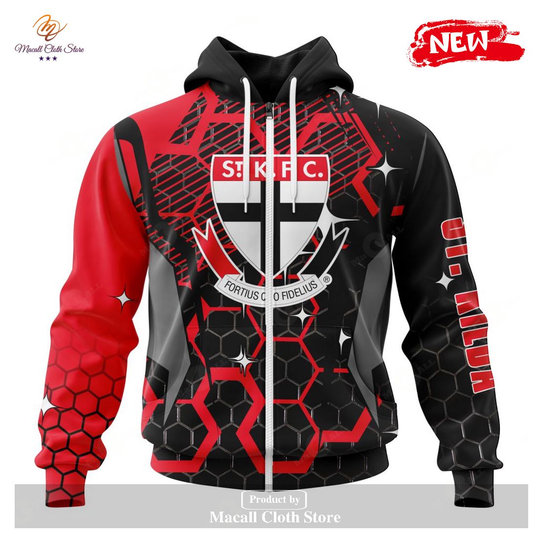 [NEW] Personalized AFL St Kilda Football Club – Specialized Design With MotoCross Syle Hoodie Sweatshirt 3D