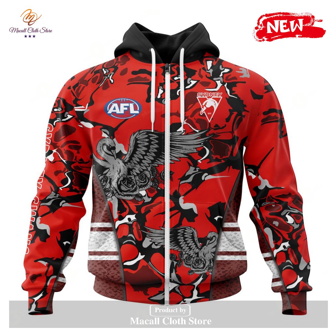 [NEW] Personalized AFL Sydney Swans – Specialized Design Wih Morden Art Design Hoodie Sweatshirt 3D