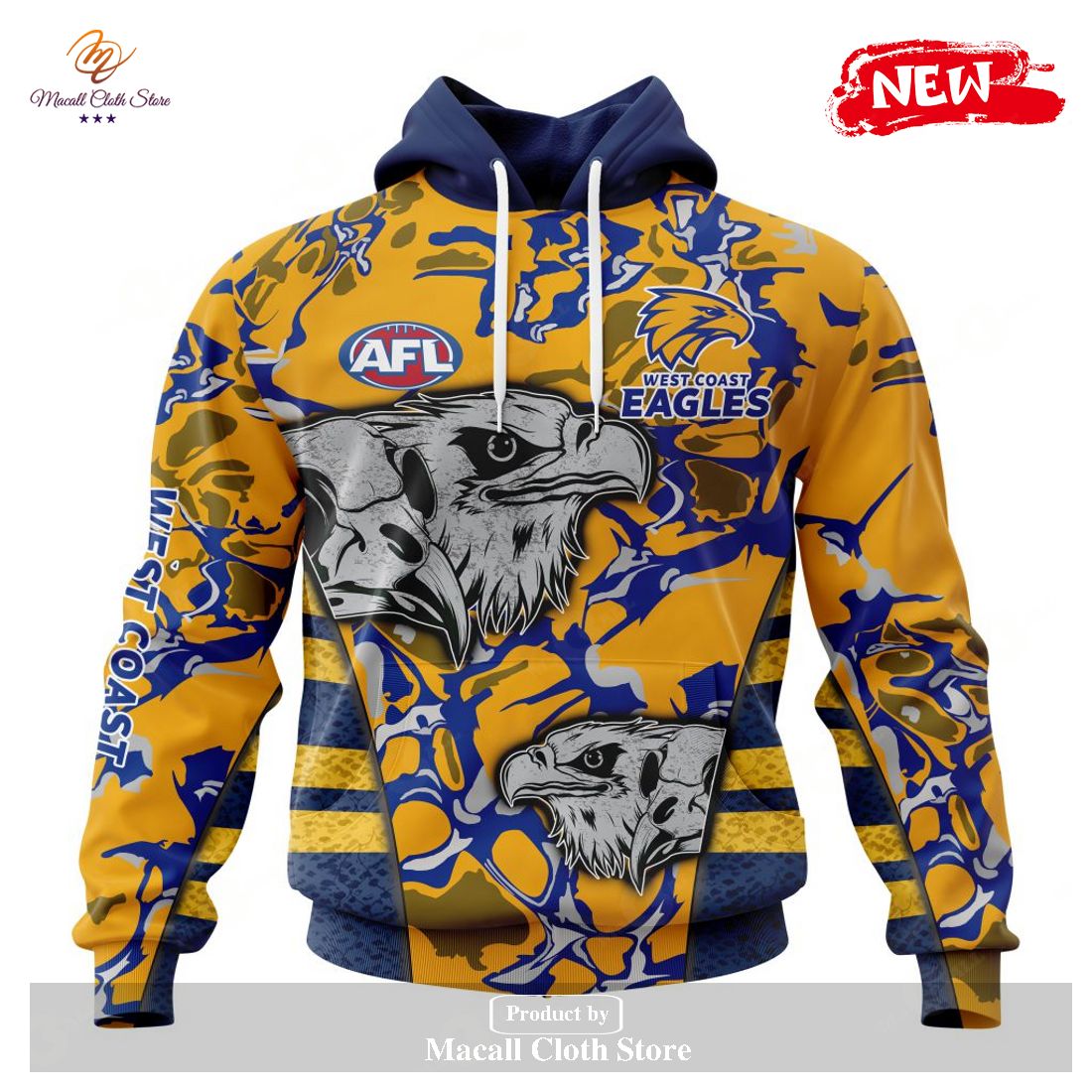 [NEW] Personalized AFL West Coast Eagles – Specialized Design Wih Morden Art Design Hoodie Sweatshirt 3D