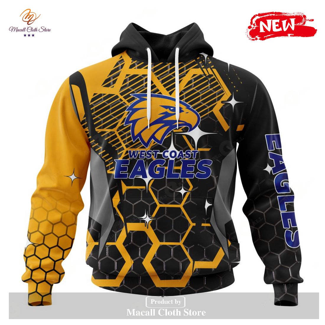[NEW] Personalized AFL West Coast Eagles – Specialized Design With MotoCross Syle Hoodie Sweatshirt 3D