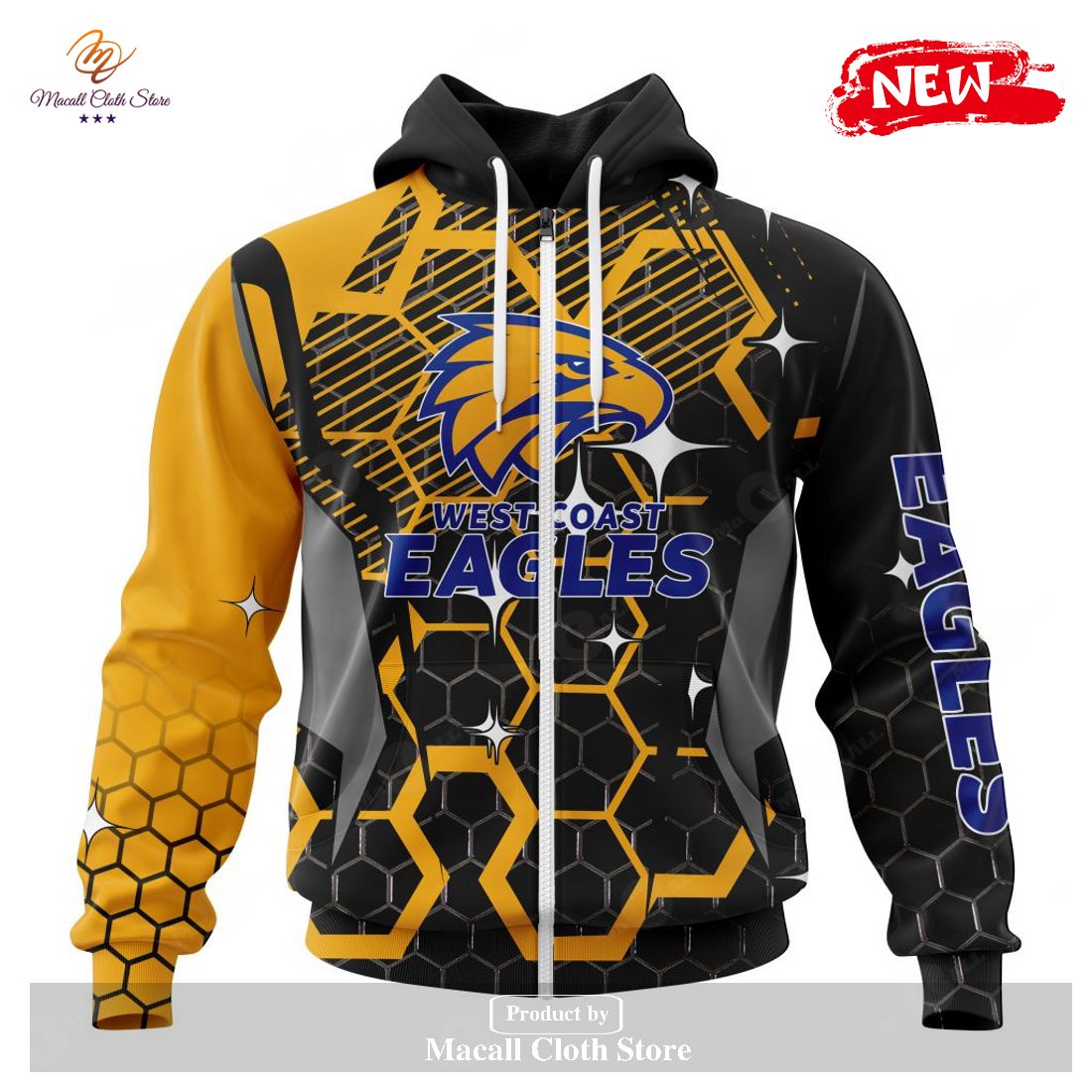 [NEW] Personalized AFL West Coast Eagles – Specialized Design With MotoCross Syle Hoodie Sweatshirt 3D