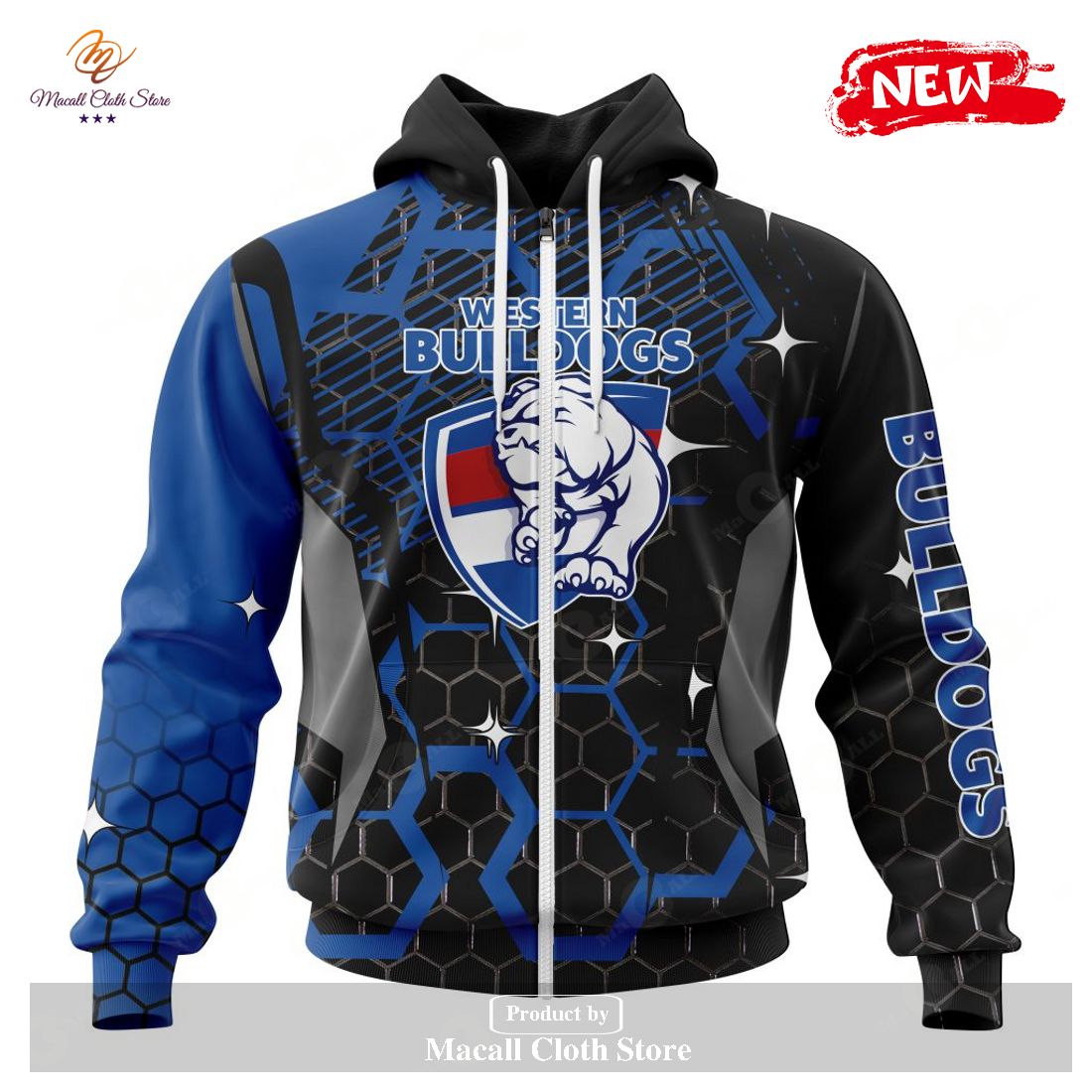 [NEW] Personalized AFL Western Bulldogs – Specialized Design With MotoCross Syle Hoodie Sweatshirt 3D