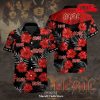 [NEW] ACDC Rock Music Black Fire Design Hawaiian Shirt and Short
