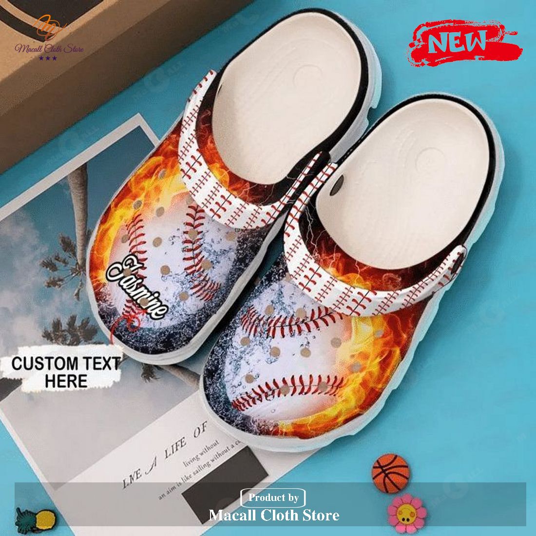 [NEW] Baseball Fire Hot Luxury Design For Man and Women Crocs Clog Shoes