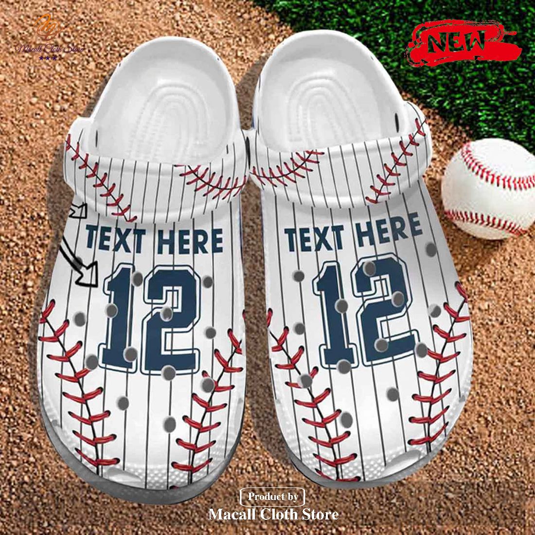[NEW] Baseball Uniform Player Shoes Clogs For Batter Funny Baseball Shoes Birthday Gifts Son Daughter Crocs Clog Shoes