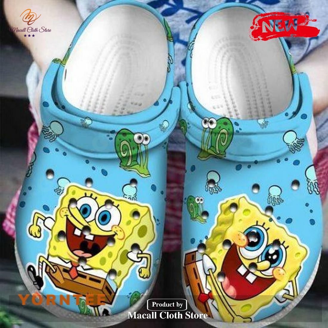 [NEW] Spongebob Squarepants Unisex Fashion Style For Man and Women Crocs Clog Shoes