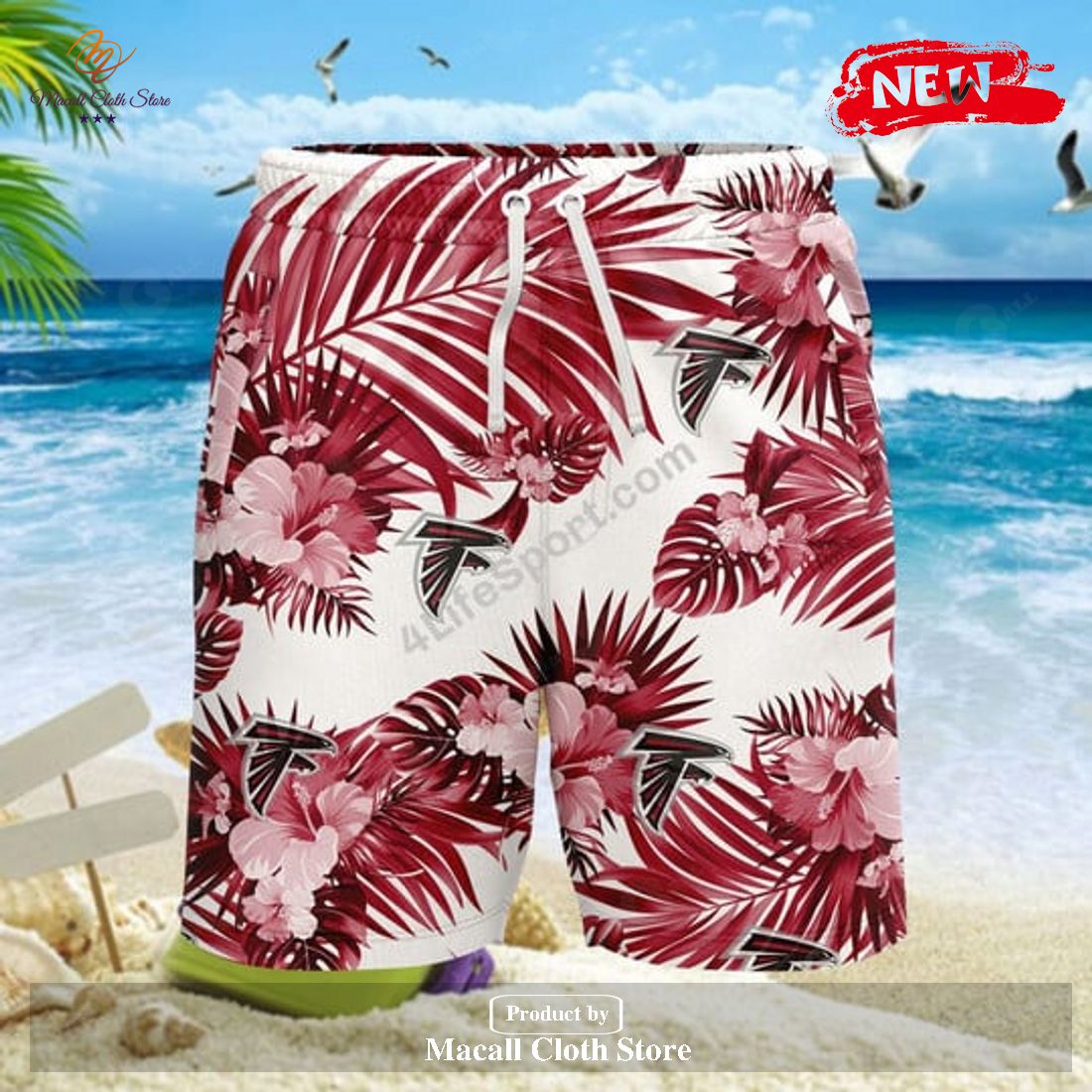 Atlanta Falcons Summer Hawaiian Shorts