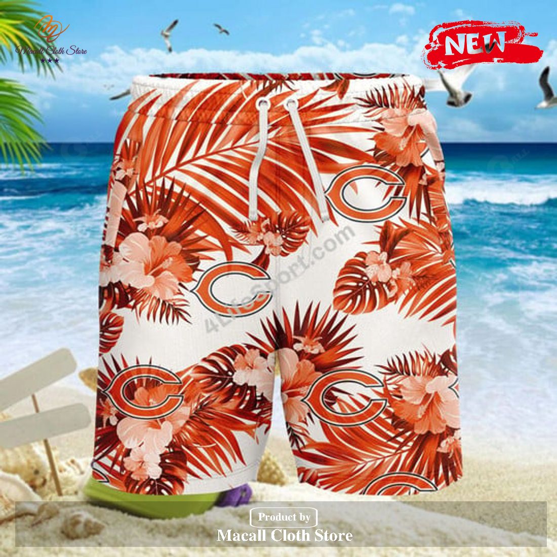 Chicago Bears All Over Print Logo And Coconut Trending Summer Gift Aloha  Hawaiian Shirt