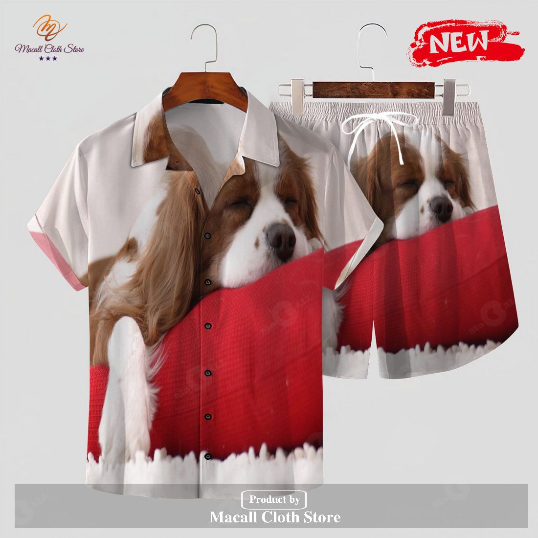 [NEW] Cocker Spaniel Charles Cavalier Spaniel Gifts for Spaniel Hawaiian Shirt and Short