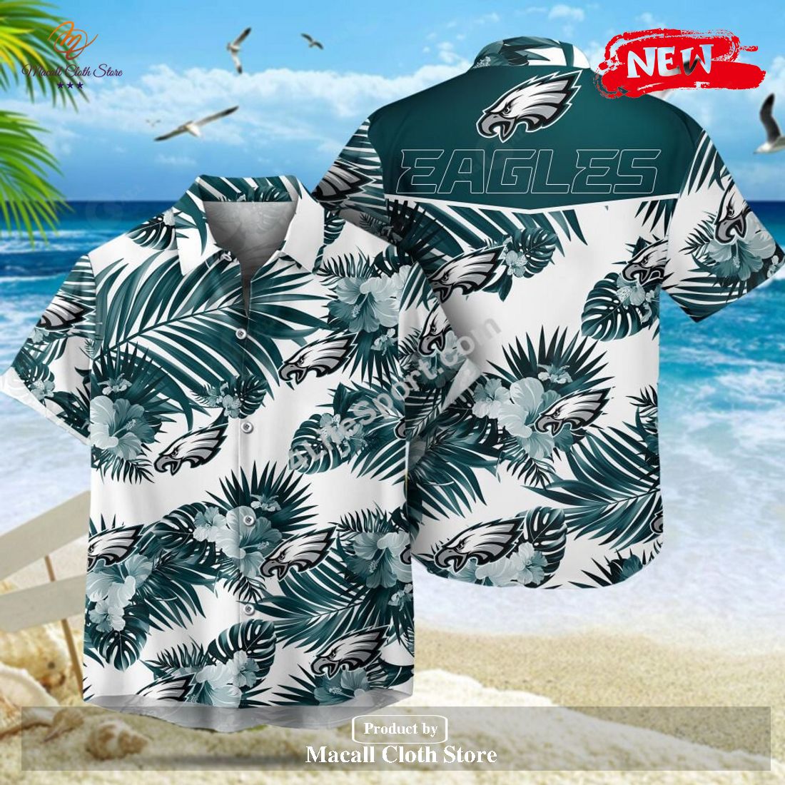 Philadelphia Eagles Hawaiian Shirt Eagles Hawaiian Shirt Hawaiian Outfit  For Men - Upfamilie Gifts Store