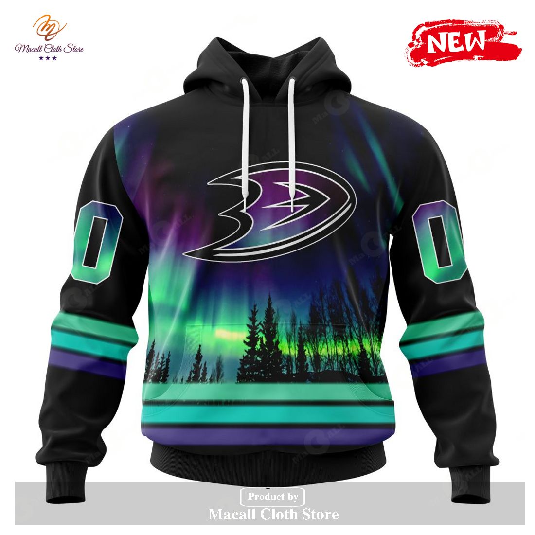 Personalized NHL Anaheim Ducks Special Design With Northern Lights Hoodie Sweatshirt 3D Personalized NHL Anaheim Ducks Special Design With Northern Lights Hoodie Sweatshirt 3D