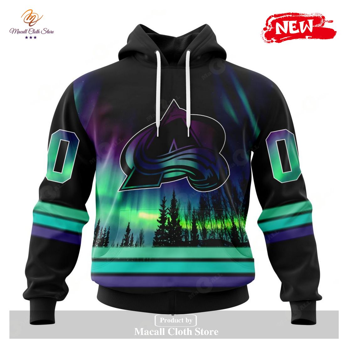 Personalized NHL Colorado Avalanche Special Design With Northern Lights Hoodie Sweatshirt 3D Personalized NHL Colorado Avalanche Special Design With Northern Lights Hoodie Sweatshirt 3D