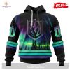 Personalized NHL Washington Capitals Special Design With Northern Lights Hoodie Sweatshirt 3D