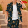 [NEW] Ancient Egypt Cool Revere Collar Shirt & Shorts Set Egypt Blue Black And Gold Best Gifts for Gold Hawaiian Shirt and Short