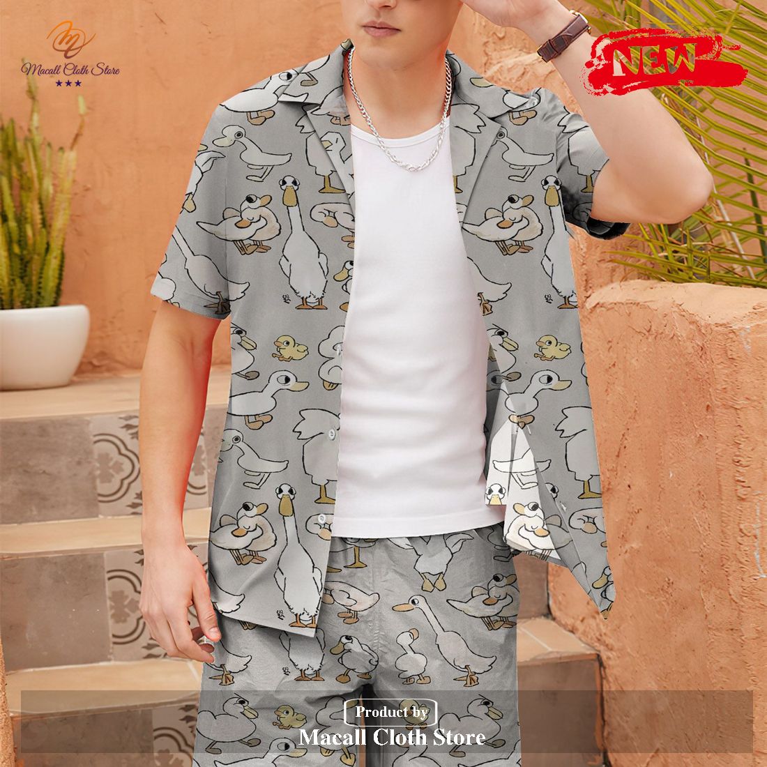 [NEW] Dolan Duck Short Sleeve Casual Shirt Cute Ducks Gifts for Duck Hawaiian Shirt and Short