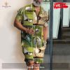 [NEW] Funny T rex Revere Collar Shirt & Shorts Set Cute Gifts for Dinosaur Hawaiian Shirt and Short