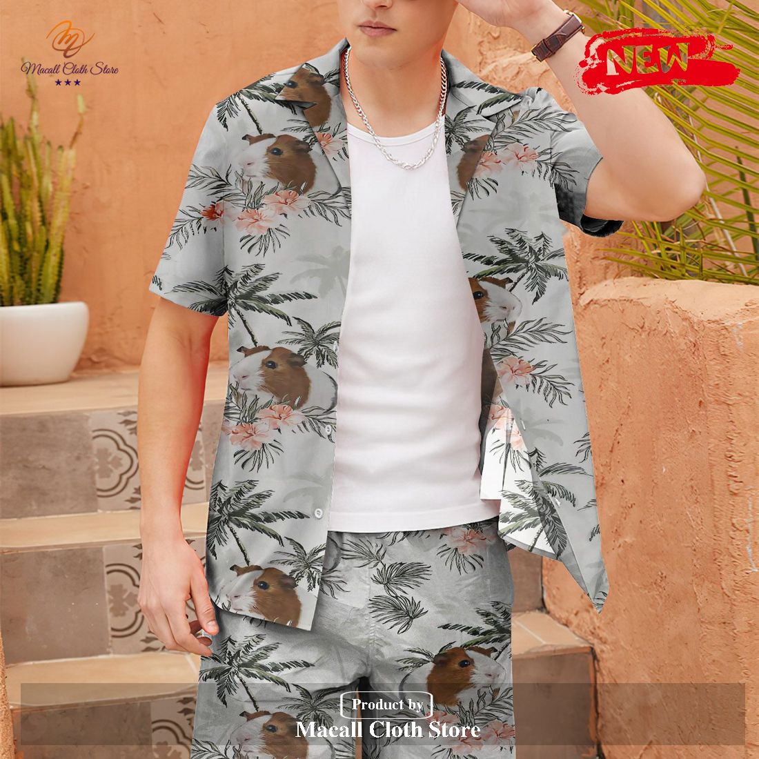 [NEW] Guinea Pig Book Guinea Pig Short Sleeve Casual Shirt Guinea Pig Tropical Awesome Gifts for Guinea Pig Hawaiian Shirt and Short