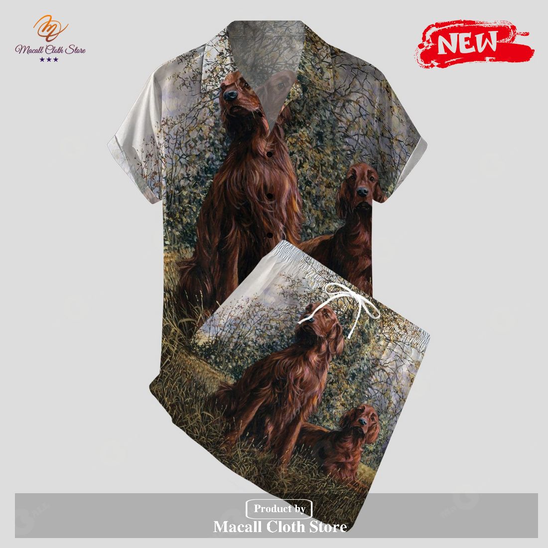[NEW] Personalized Irish Setter Revere Collar Irish Setter Gifts for Irish Setter Hawaiian Shirt and Short