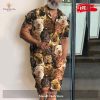 [NEW] Red Hibiscus Floral Revere Collar Shirt & Shorts Set Tropical Hibiscus Flower Seamless Pattern Gifts for Flower Hawaiian Shirt and Short