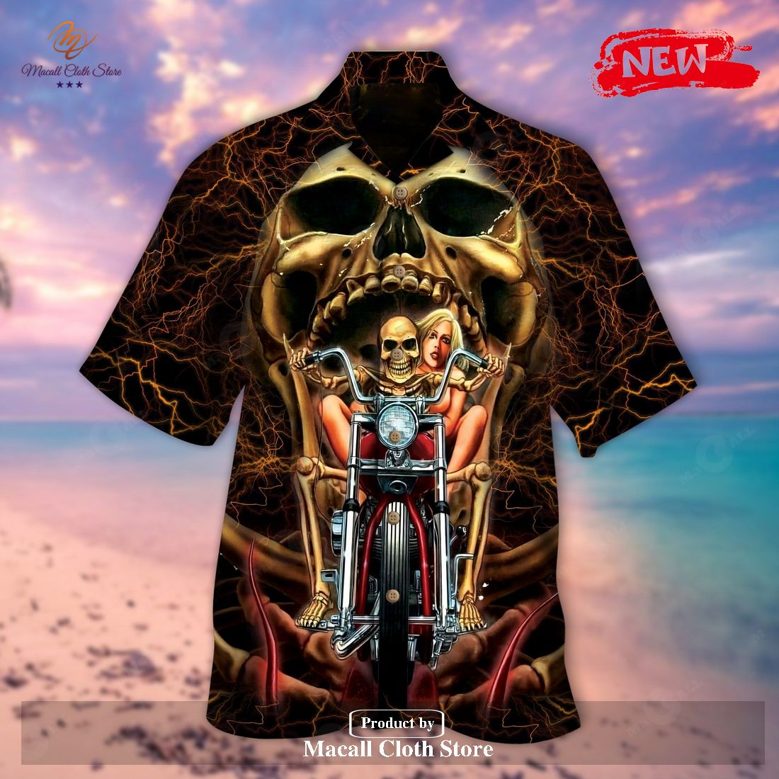 [NEW] Skull And Beauty Hot Casual For Men Women Hawaiian Shirt and Short
