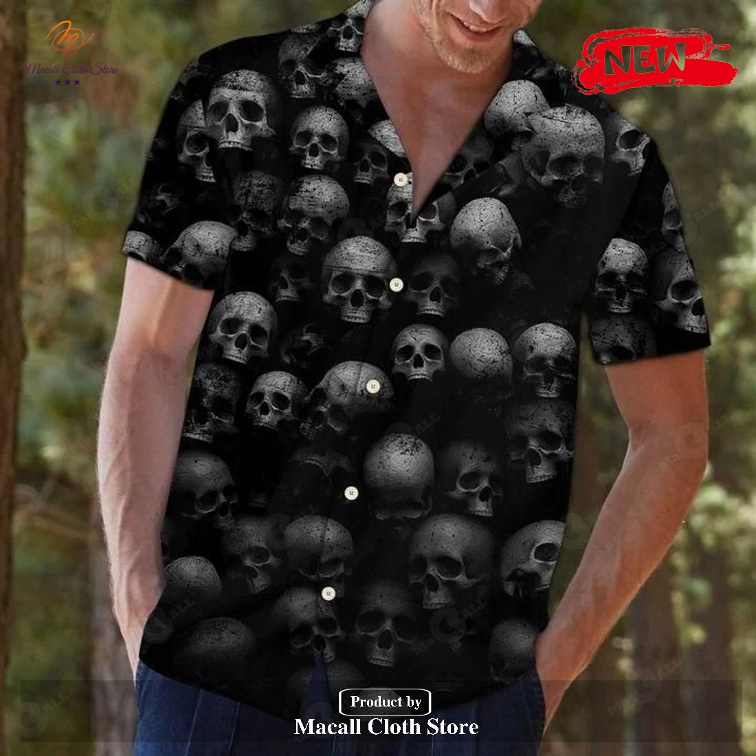 [NEW] Skull Awesome Hot Casual For Men Women Hawaiian Shirt and Short