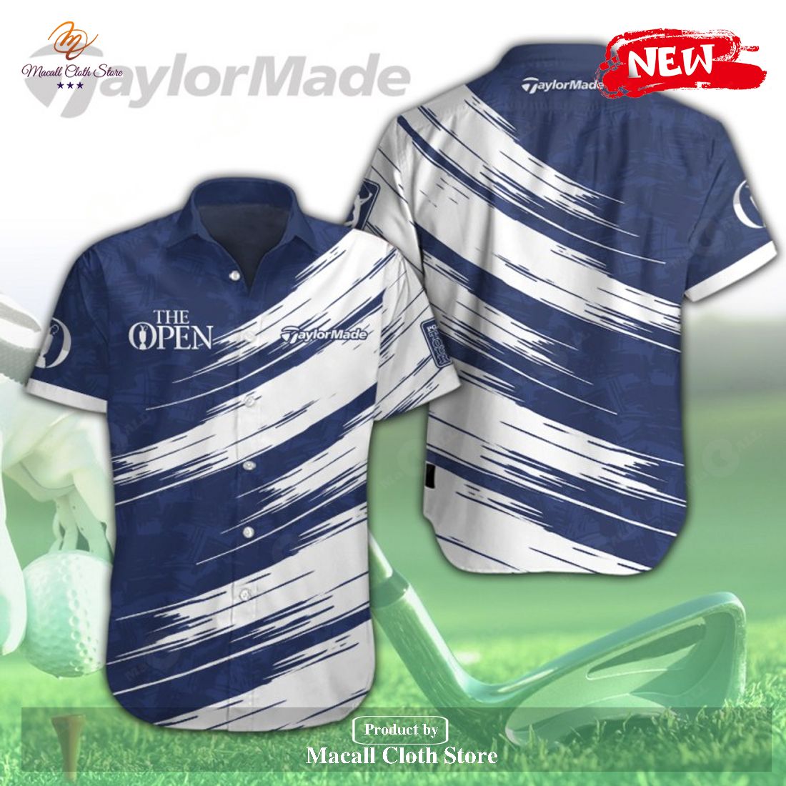 [NEW] The Open Championship x TaylorMade Dark Green Button Hawaiian Shirt and Short