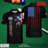 [NEW] SHUT UP AND SHOOT AMERICAN FLAG BILLIARDS BLACK DESIGN FOR MEN POLO SHIRT