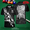 [NEW] SKULL BILLIARDS BLACK AND WHITE FOR MEN POLO SHIRT
