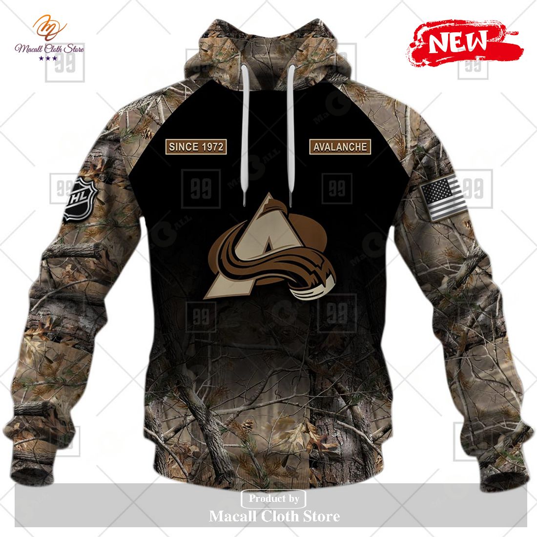 [NEW] Personalized NHL Colorado Avalanche Hunting Camouflage Design Hoodie Sweatshirt 3D
