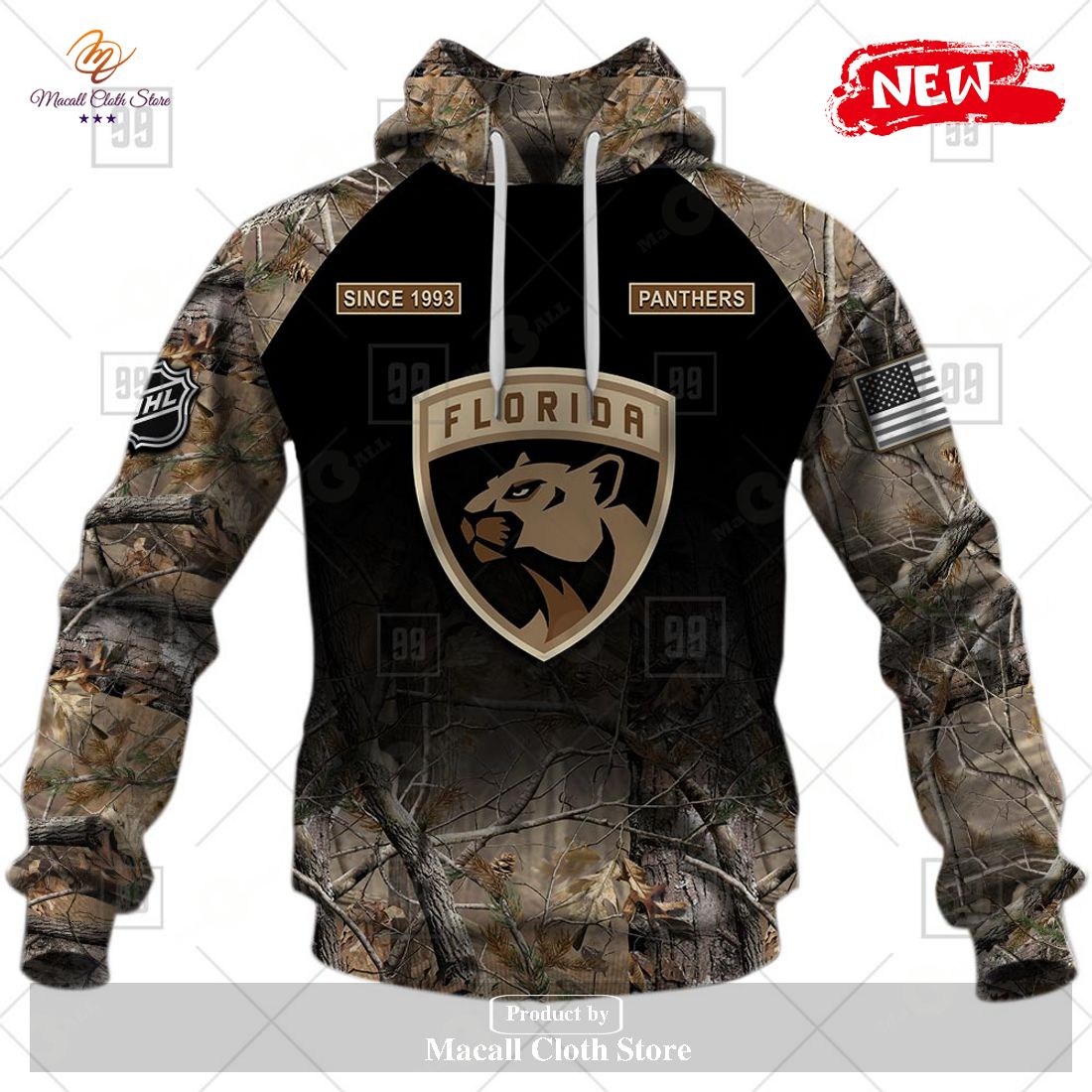 [NEW] Personalized NHL Florida Panthers Hunting Camouflage Design Hoodie Sweatshirt 3D