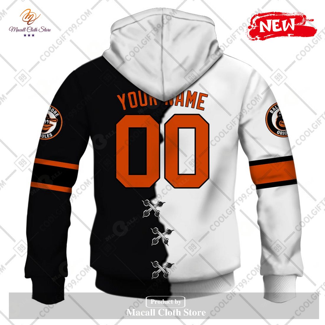 Baltimore Orioles MLB Personalized Hunting Camouflage Hoodie T