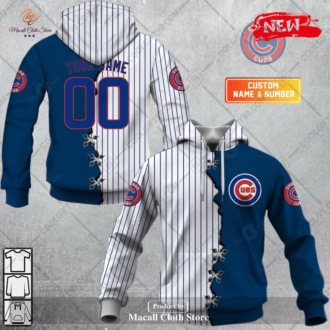 SALE] Personalized MLB Chicago Cubs Home Jersey Style Sweater Hoodie 3D -  Beetrendstore Store