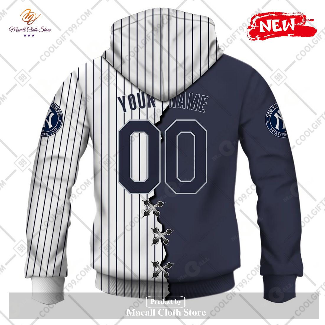 Sports Baseball MLB New York Yankees Derek Jeter Hoodie 3d - T