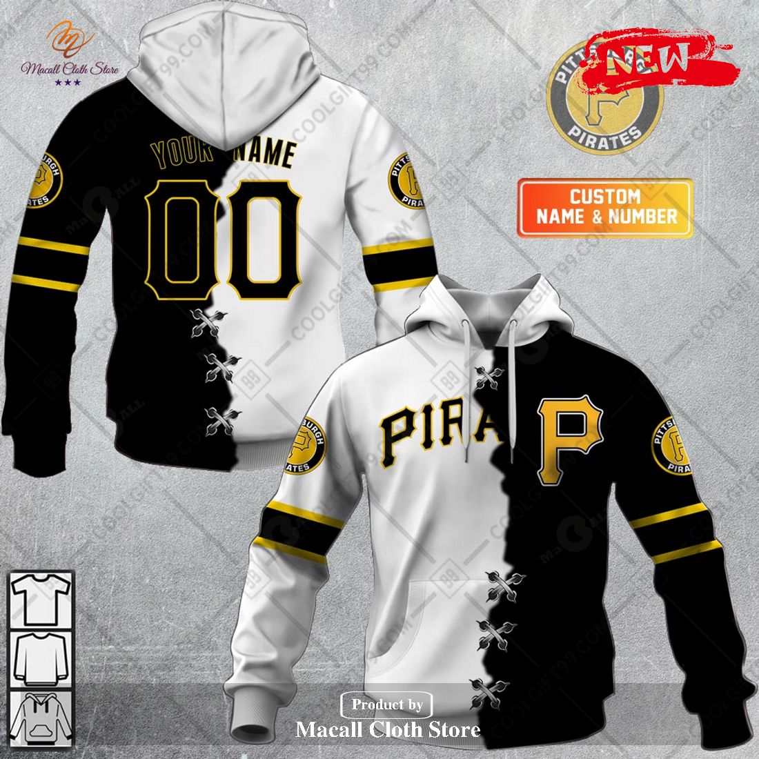MLB Pittsburgh Pirates Custom Name Number Special Camo Realtree Hunting  Sweatshirt