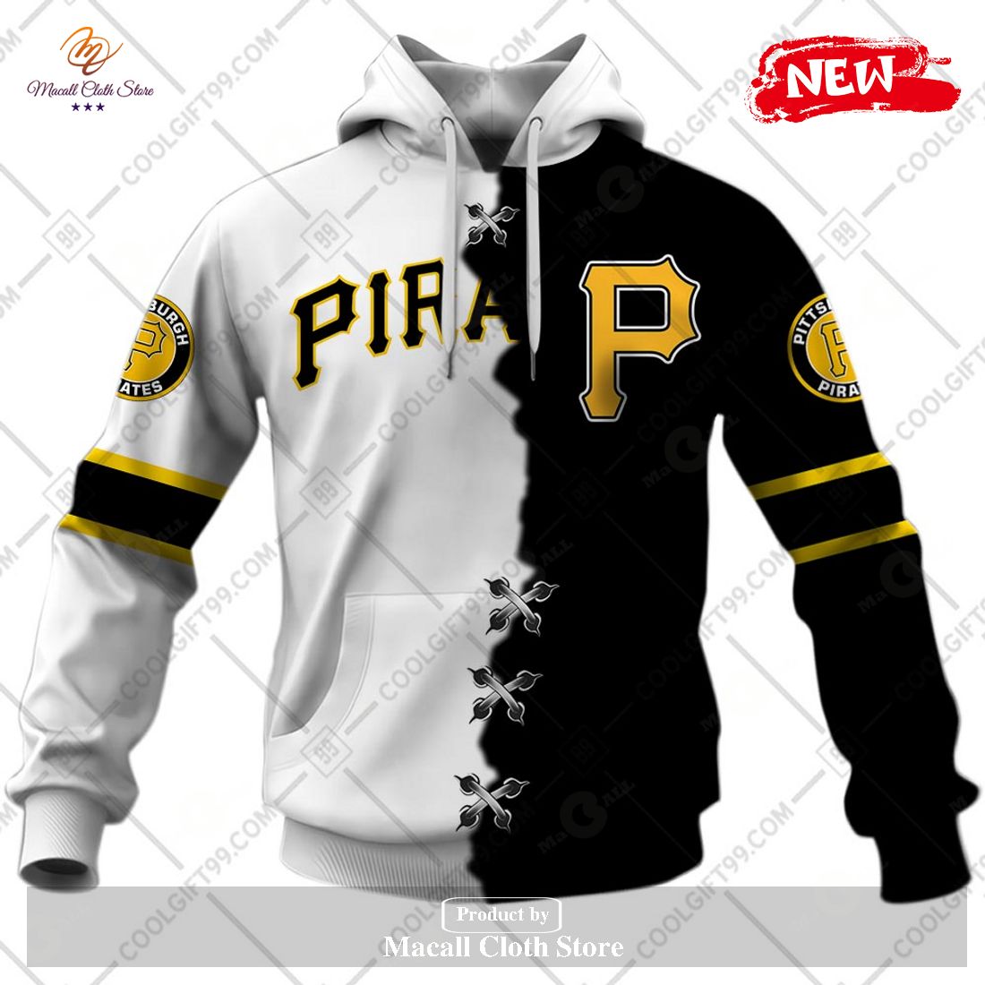 Personalized Pittsburgh Pirates Clothing 3D Hunting Camo USA Flag