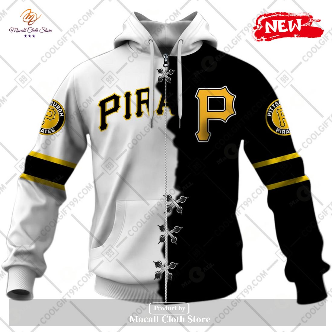 Personalized Pittsburgh Pirates Clothing 3D Hunting Camo USA Flag