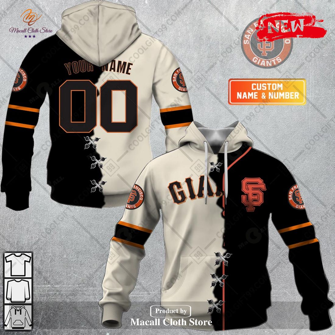 San Francisco Giants MLB Special Camo Realtree Hunting Hoodie T