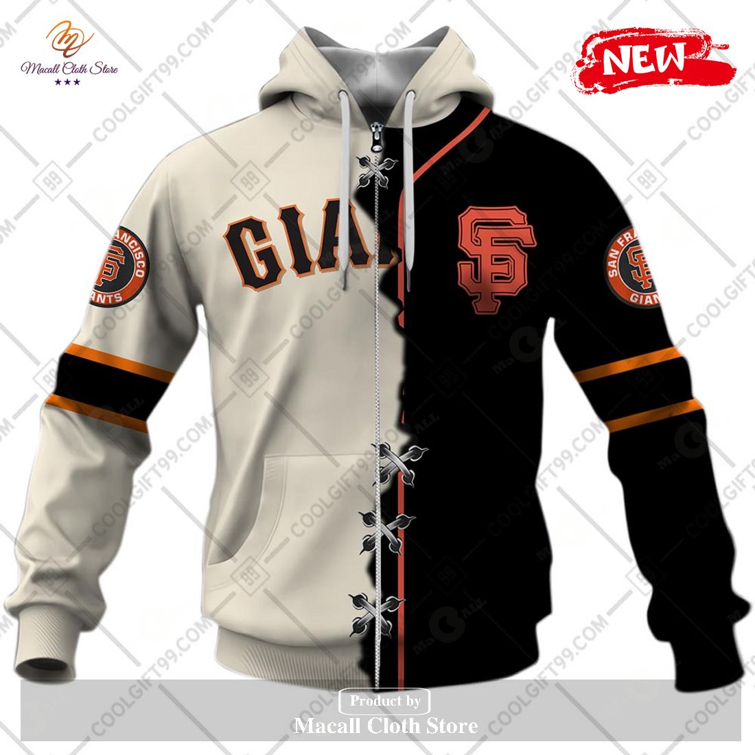 Giants City Connect Hoodie 3D Paisley Pattern Custom SF Giants