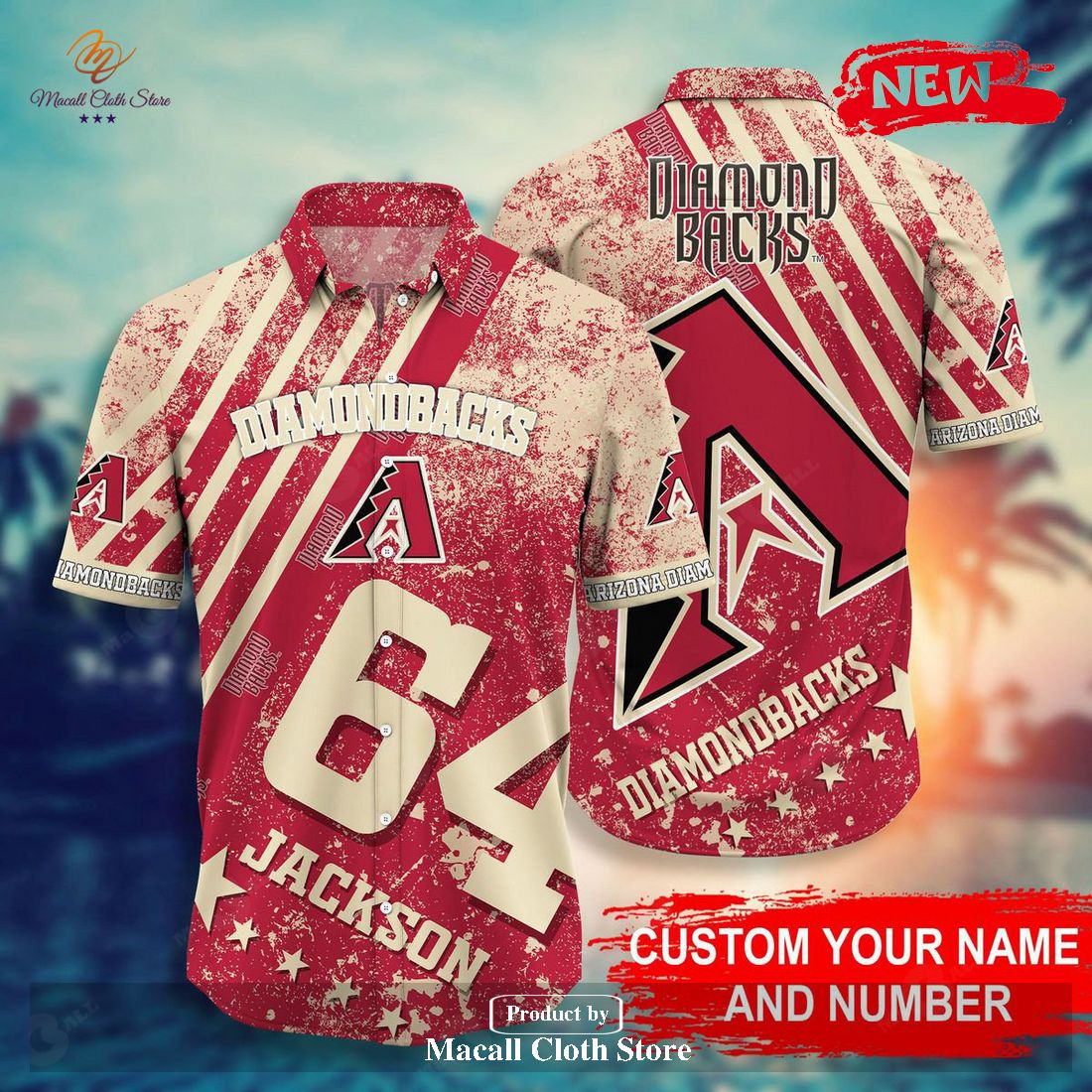 [NEW] Personalized Arizona Diamondbacks MLB Hot Sports Summer Hawaiian Shirt and Short